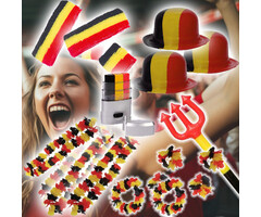 Partyline Belgisch supporters pakket - EK pakket met 33 Belgische gadgets
