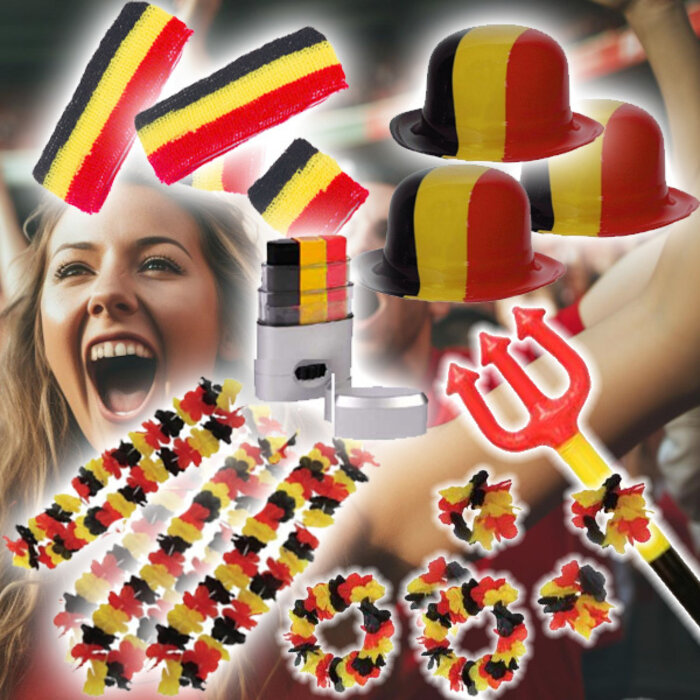 Partyline Pack supporters belges - Pack de 33 gadgets belges