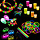 460 pièces XL Glow package "Party @ Home" | Glow sticks lumineux