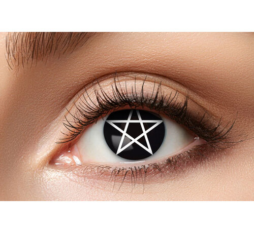 Eyecatcher Pentagram Verkleedlenzen - zwarte weeklenzen