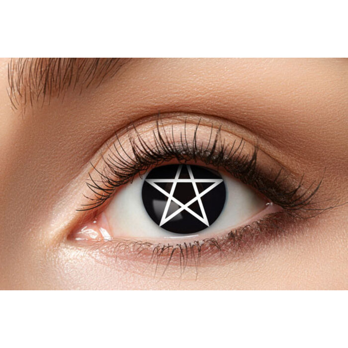 Zoelibat - Eyecatcher Pentagram Costume Contact Lenses -  Black weekly lenses