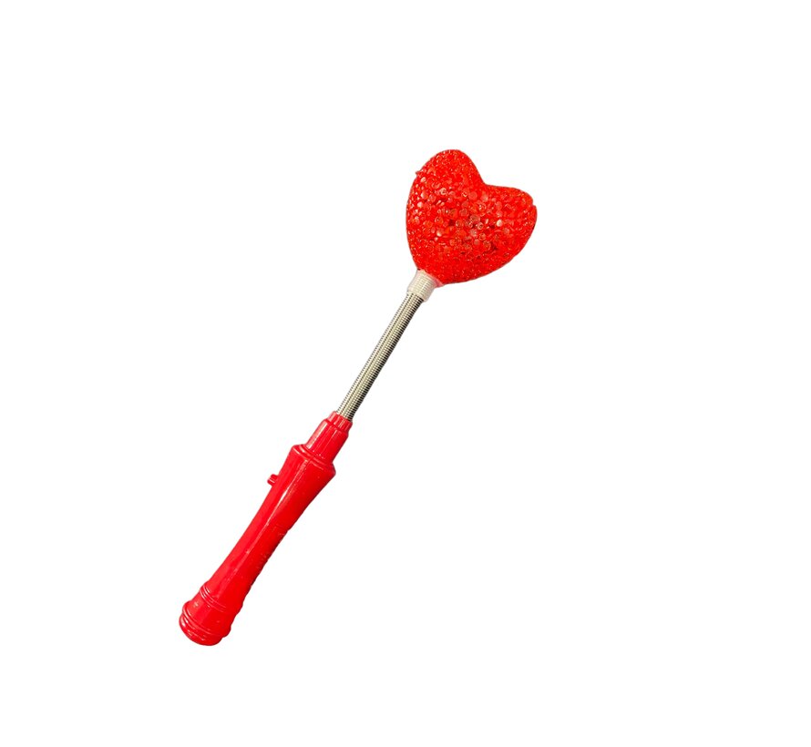 Light-Up Heart Stick on Spring - Flashing and Constantly Lit