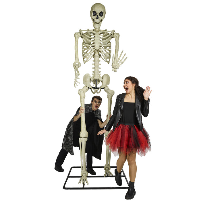 Partyline Grand squelette d'Halloween de 320 cm avec yeux lumineux pour décoration