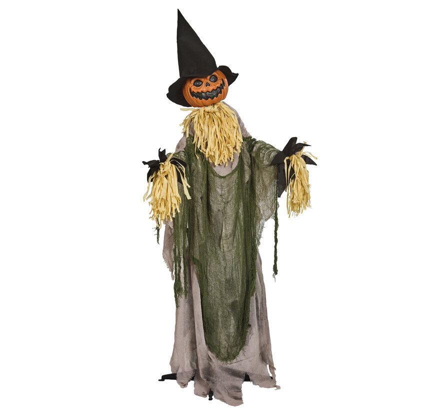 Large 200 cm Halloween Pumpkin Scarecrow for Spooky Decoration