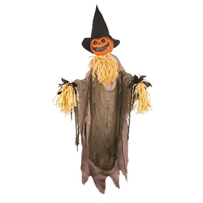 Partyline Grand épouvantail citrouille d'Halloween de 200 cm pour une décoration sinistre