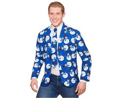 Wicked Costumes Leuke sneeuwpop kerst jas & stropdas