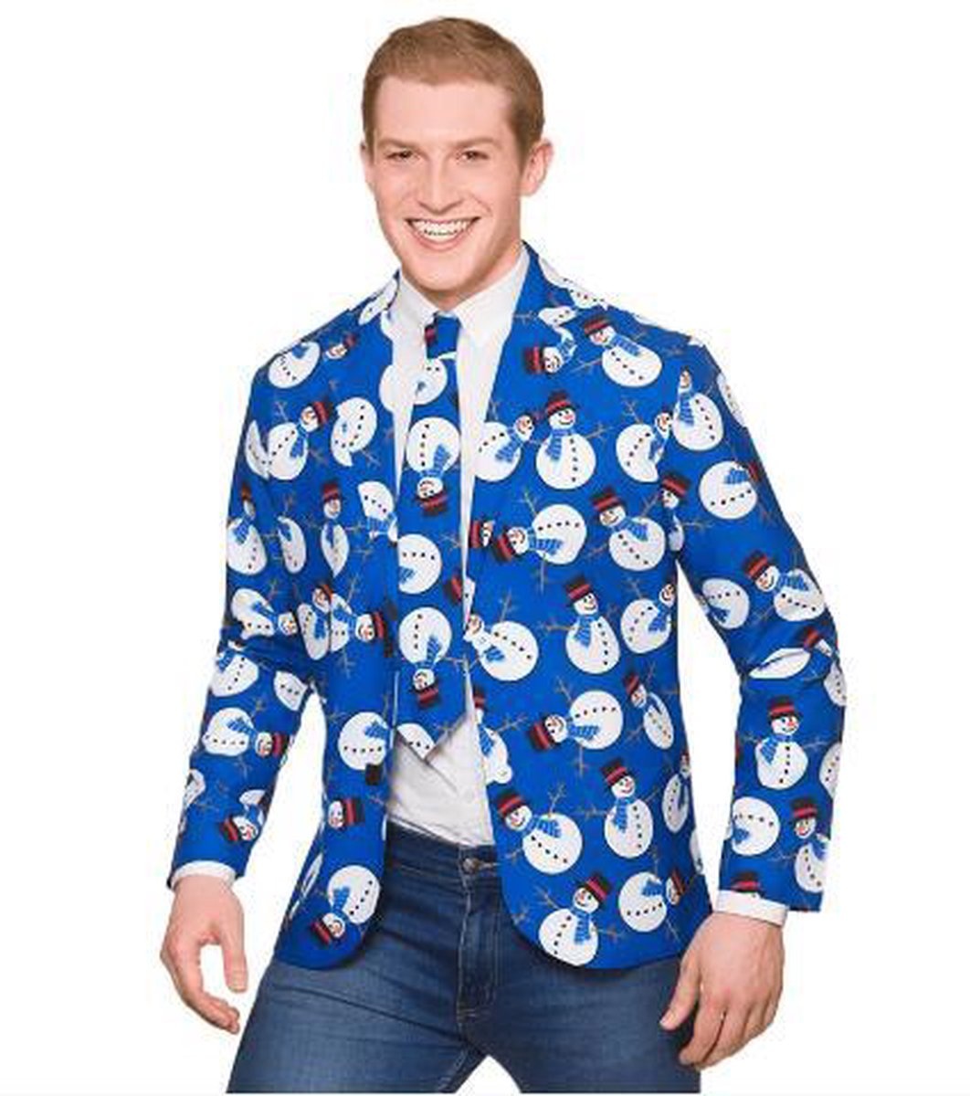 Wicked Costumes Fun Santa Christmas Jacket & Tie with snowman