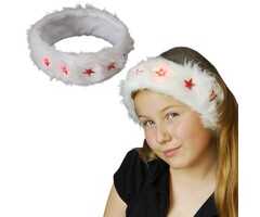 Wicked Costumes Santa Headband with 5 Red LED Stars
