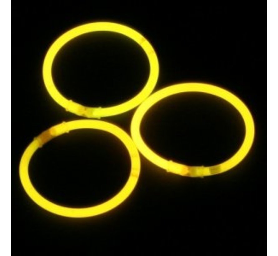 Yellow glow bracelets