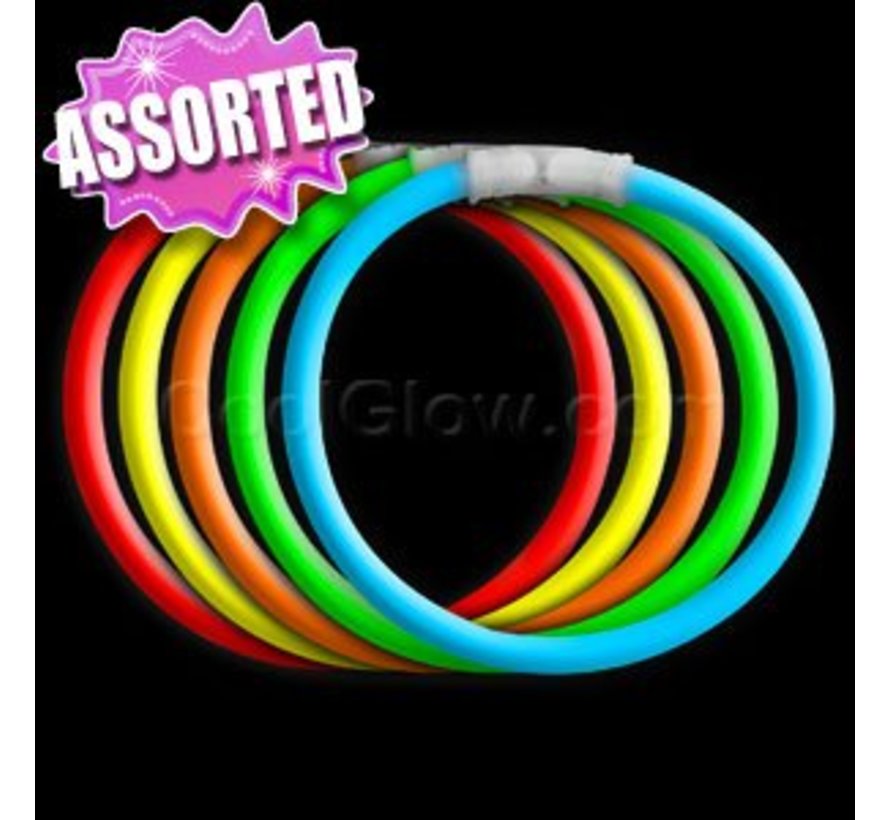 100 Pcs Bracelet Lumineux Fluorescent Coloré De Nuit À Bâton De