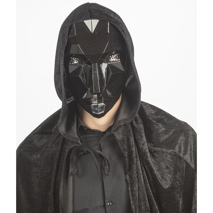 Partyline Squid game masker frontman - Voordelig zwart masker met elastiek