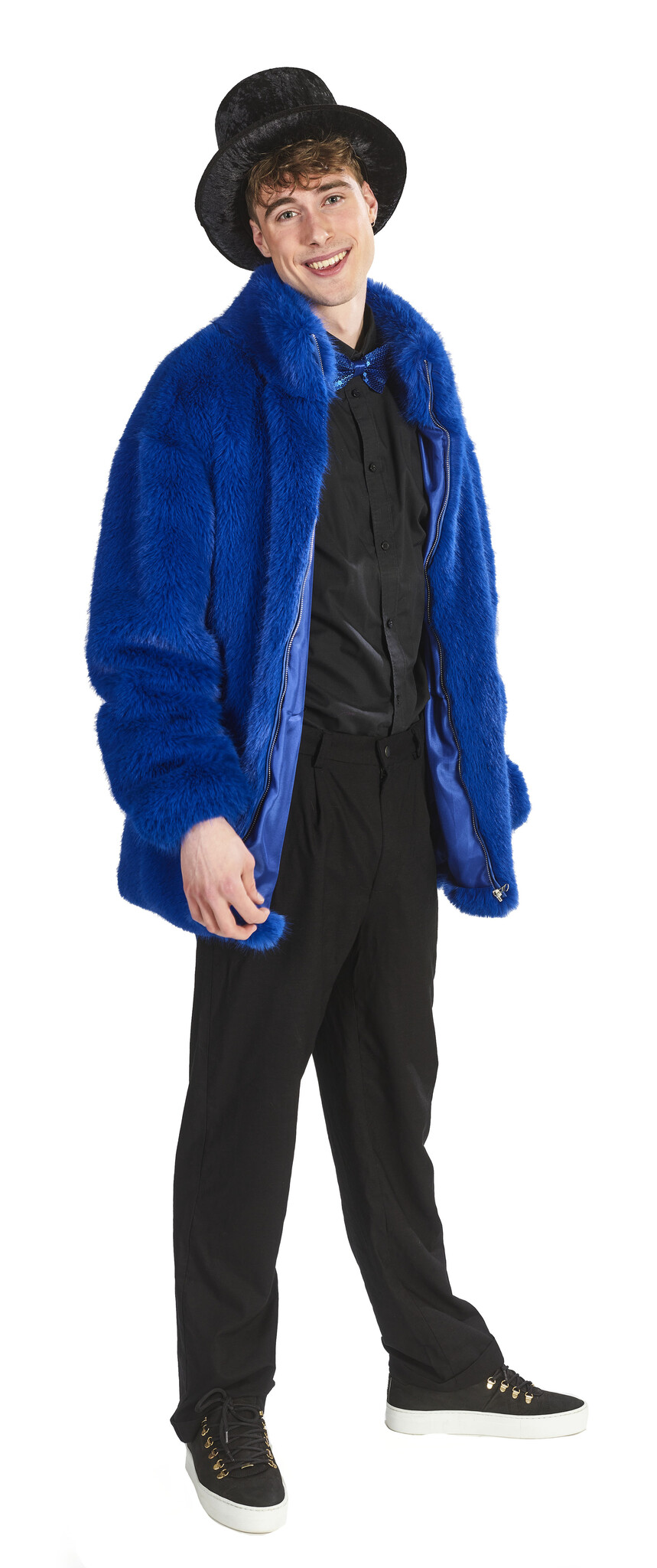 Partyline Carnaval Bontjas voor mannen - Blauwe carnavalvest