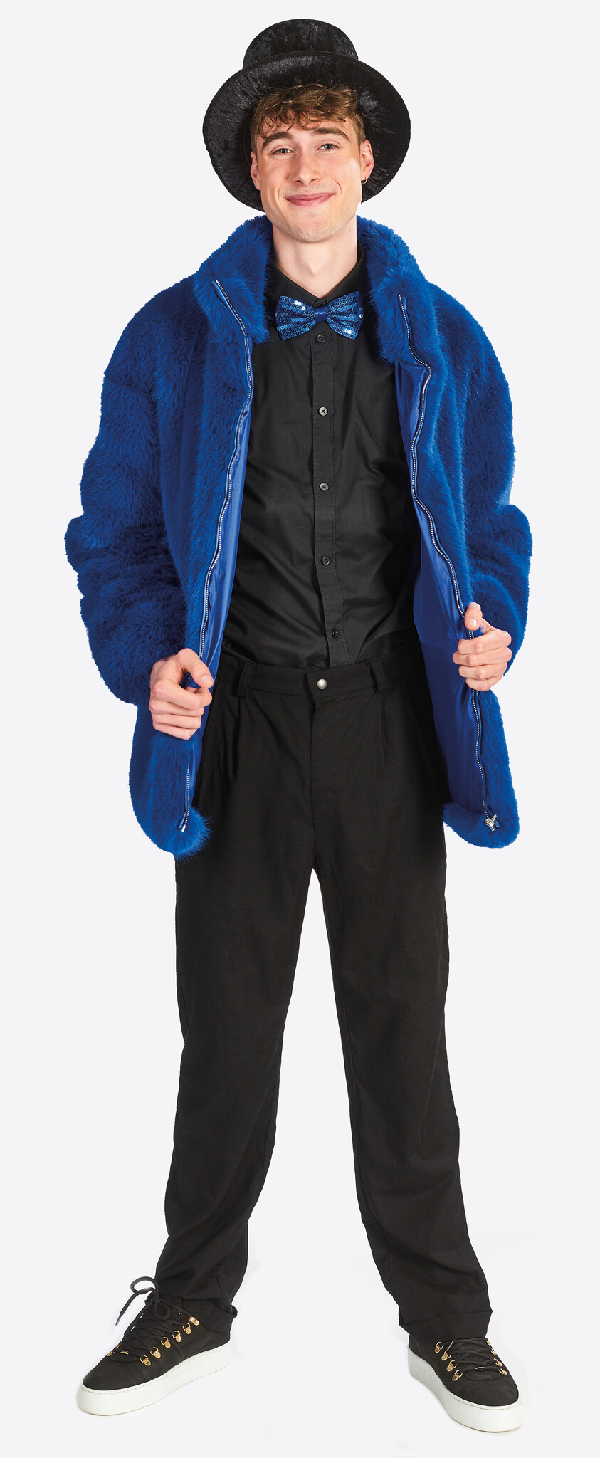 Partyline Carnaval Bontjas voor mannen - Blauwe carnavalvest