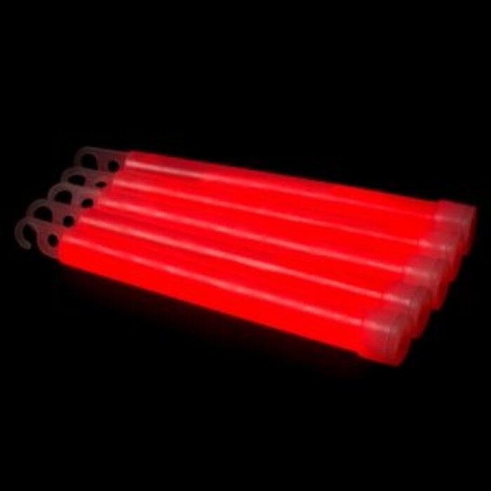 Breaklight.be Glow stick red 15 cm - Glow time +/- 6 to 8 hours - Supplied with cord