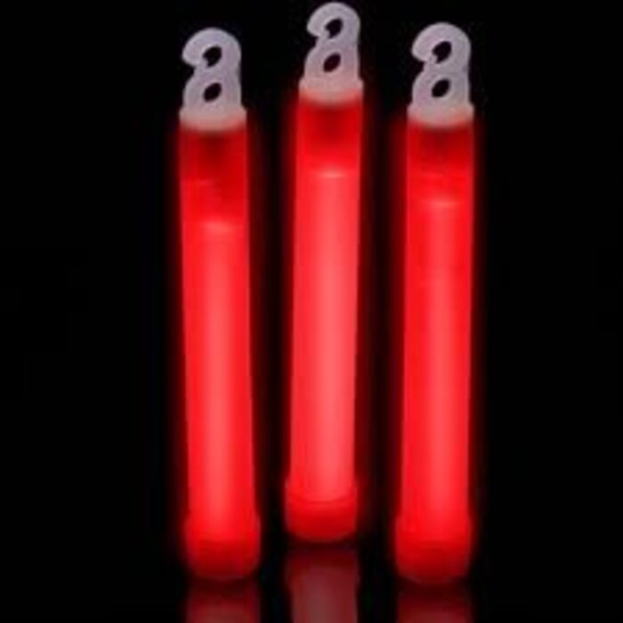 Breaklight.be Glow stick rood 15 cm - Brandtijd +/- 6 tot 8 uur - geleverd met koordje