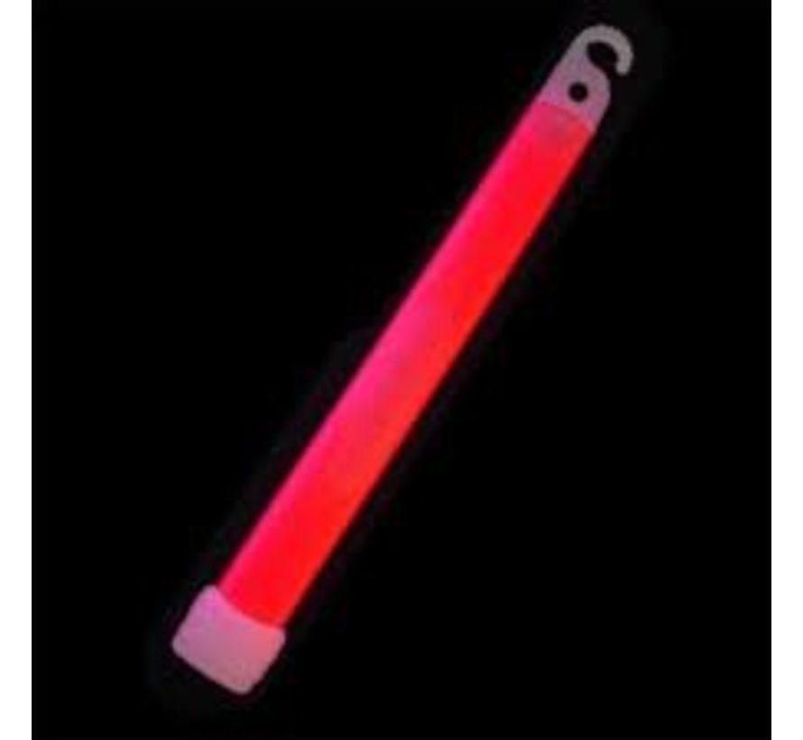 Glow stick red 15 cm - Glow time +/- 6 to 8 hours - Supplied with cord