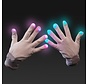 Paire de gants lumineux LED - Blanc