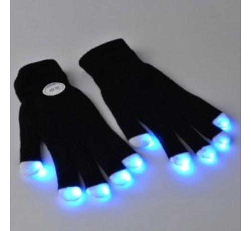 Gants Led (noir) - Gants lumineux -   Boutique d'habillage -  Boutique de fête - Boutique de carnaval