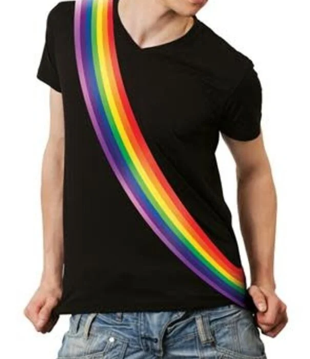Funny Fashion Rainbow Pride Sash – Colorful LGBTQ+ Accessory for Parades & Events