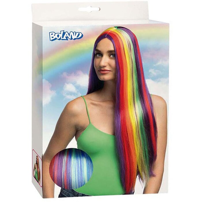 Boland Long Rainbow Wig – The Ultimate Eye-Catcher for Carnival, Festivals or Pride