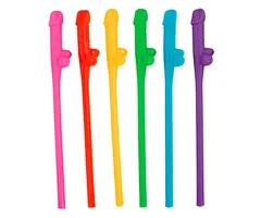 Widmann Reusable Multicolor Party Straws