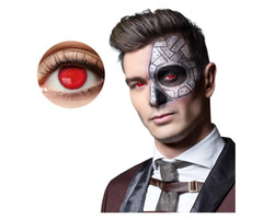 Eyecatcher Blind Red Screen Contact Lenses