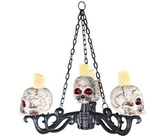 Funny Fashion Schedel Kandelaar 3-in-1 met Licht – Halloween Decoratie
