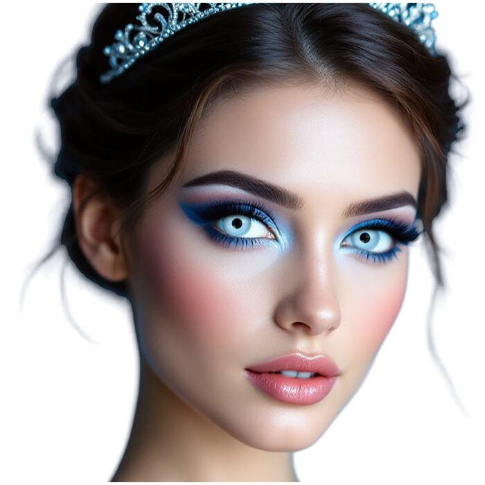 Eyecatcher Lentilles de Couleur Bleu Clair – Sans Correction – Pour Vampires, Fantômes et Cosplay Halloween