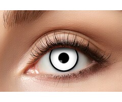 Eyecatcher White Manson Weeklenzen – Witte Ogen met Zwarte Rand