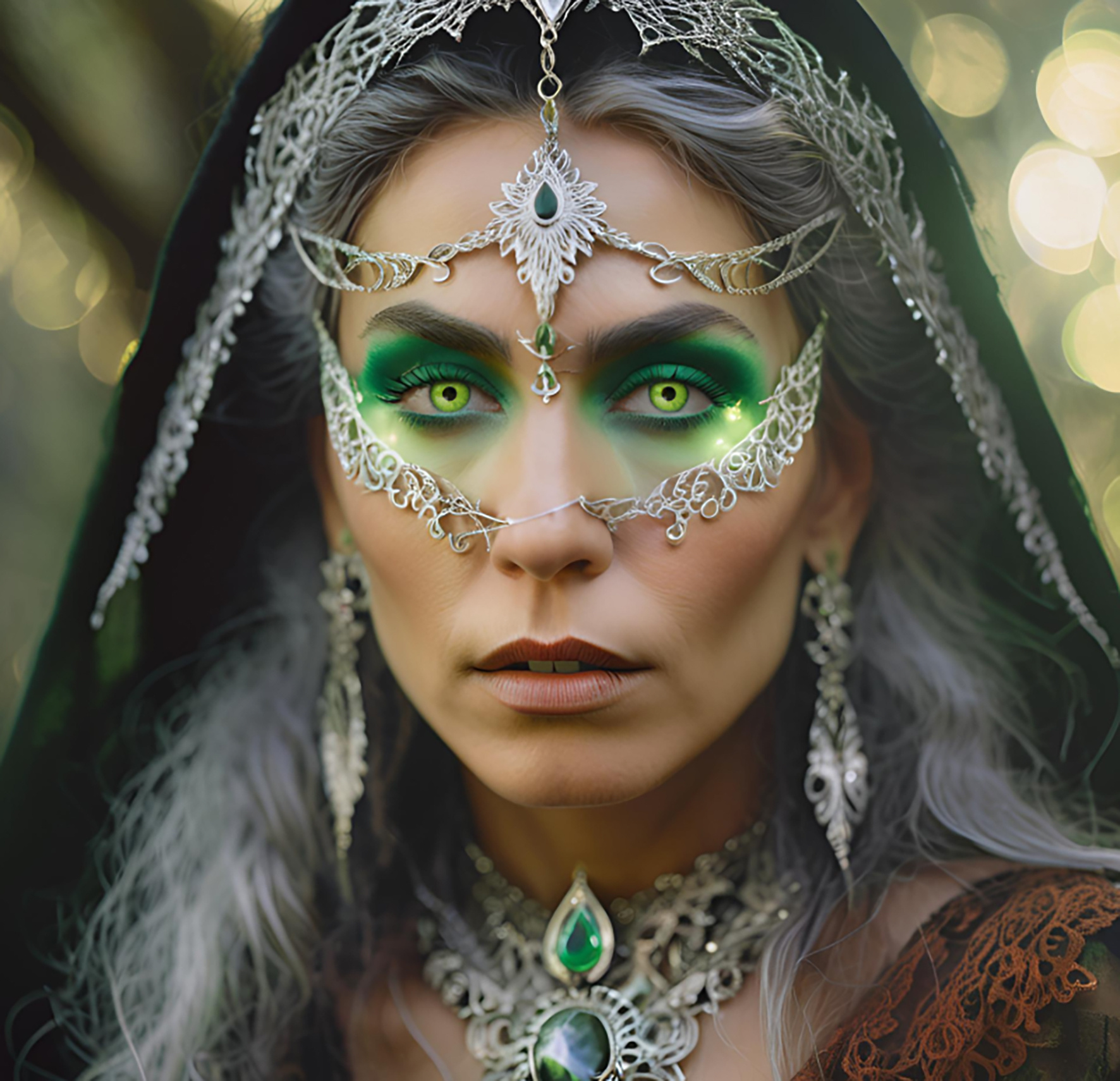 Eyecatcher Lentilles de Couleur Vert Électro – Sans Correction – Pour Monstres, Cyborgs et Cosplay Halloween