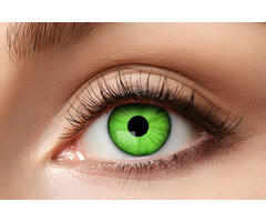 Zoelibat - Eyecatcher Electro Green Contact Lenses – Weekly Halloween Monster Eyes