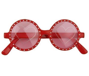 Partyline Lunettes coeurs rouges | Lunettes de fête de carnaval