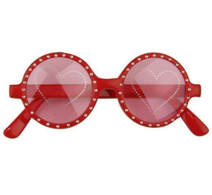 Lunettes coeurs rouges | Lunettes de fête de carnaval