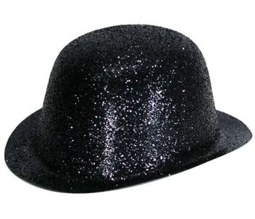 Partyline Chapeau Melon Plastique Brillant Noir