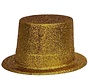 Chapeau Haut Plastique Brillant Or