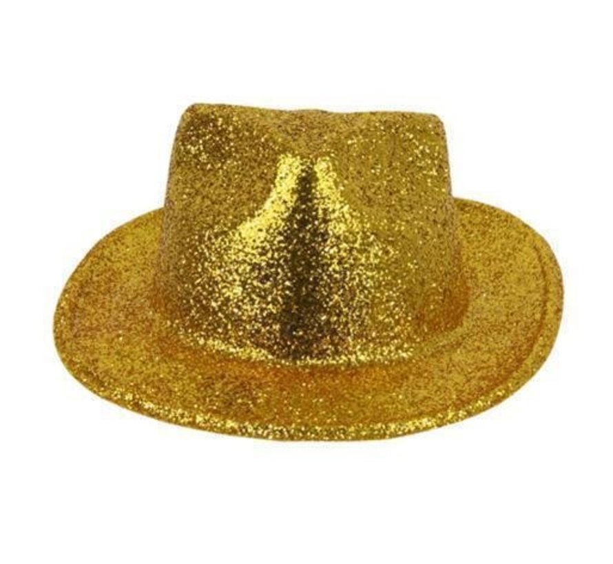 Chapeau Borsalino Plastique Brillant Or