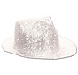 Borsalino Hat Plastic Glitter White