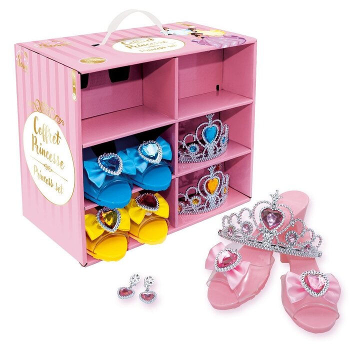 Ptit Clown Princess Accessories Box – Prinsessenset 3 Kleuren | Schoenen, Tiara’s & Oorbellen