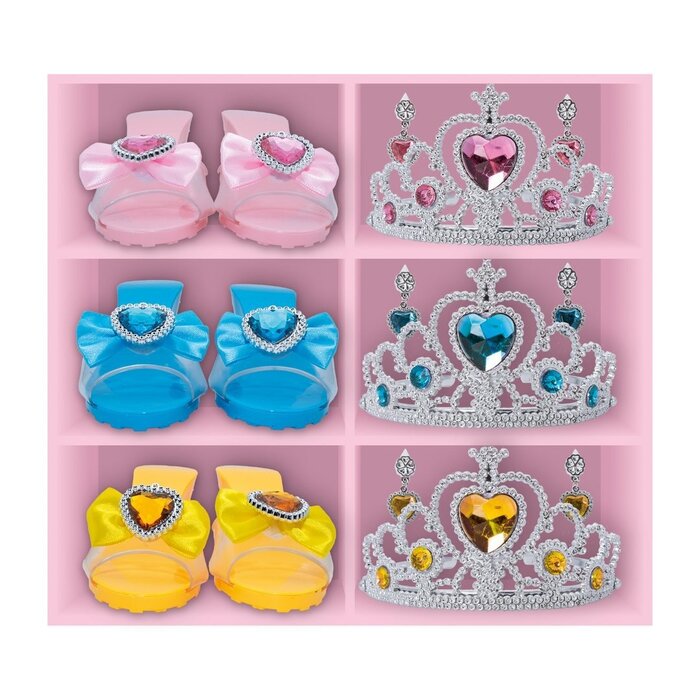 Ptit Clown Princess Accessories Box – 3 Colours | Shoes, Tiaras & Earrings Set