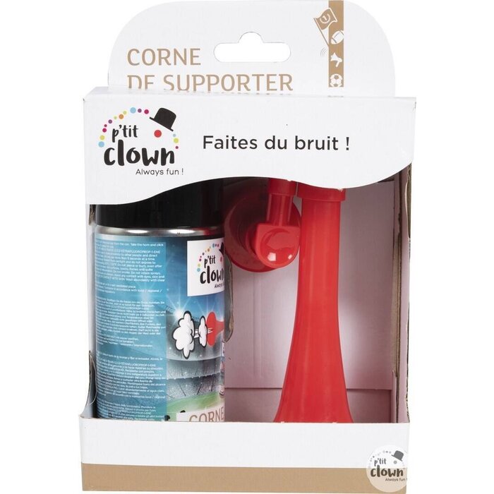 Ptit Clown Corne de brume supporter 100 ml - horn - klaxon - accessoire - football - 100 % ignifuge