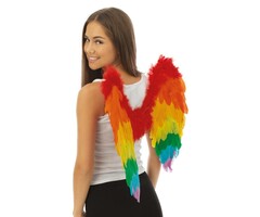 Ptit Clown Angel Wings in Feathers – 50×50 cm – Multicolour