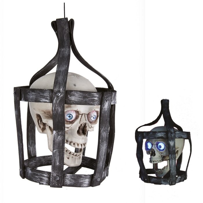 Ptit Clown Crâne en Cage – Animé avec Son et Lumière – 44 cm