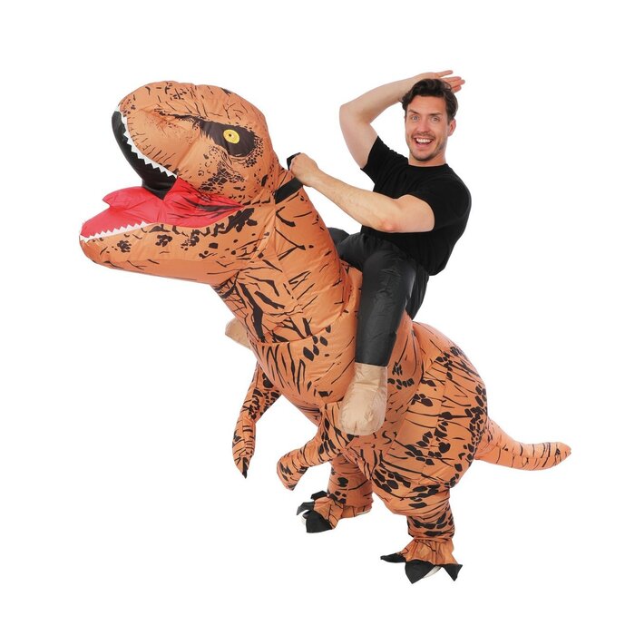 Ptit Clown Inflatable Dinosaur Sit‑On Costume – Adult – One Size