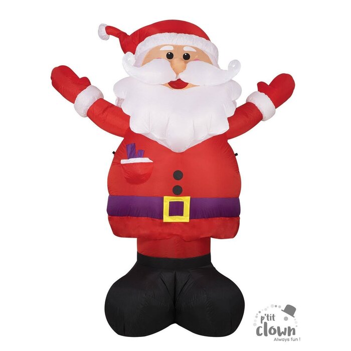 Ptit Clown Inflatable Santa Claus 240 cm – Lighted – Indoor & Outdoor