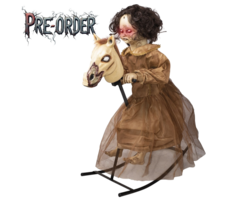 Ptit Clown Fillette Maudite sur Cheval à Bascule  – 100 cm