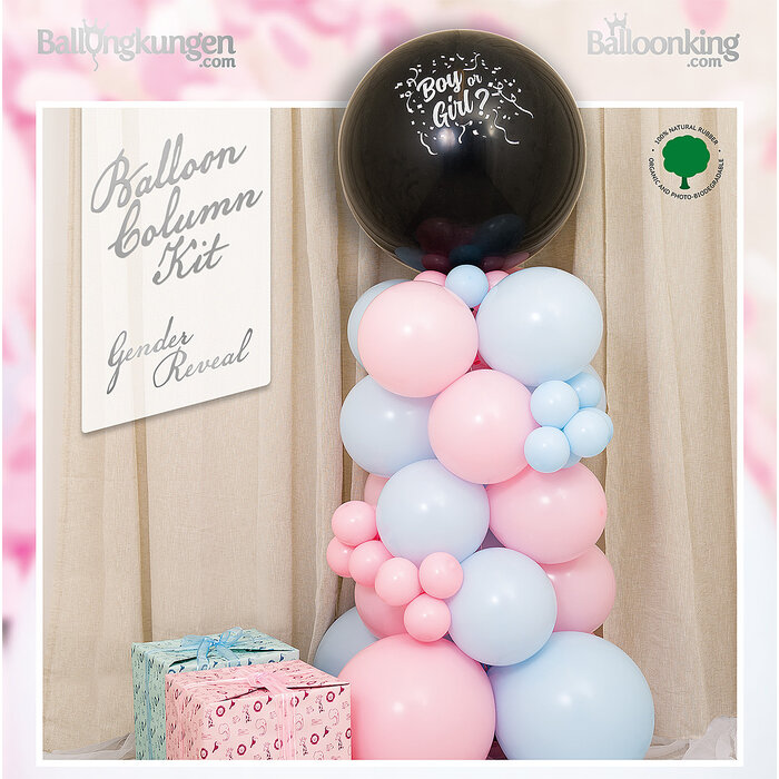 Balloonking Balloon Column Kit – Gender Reveal – Complete Decoration Set