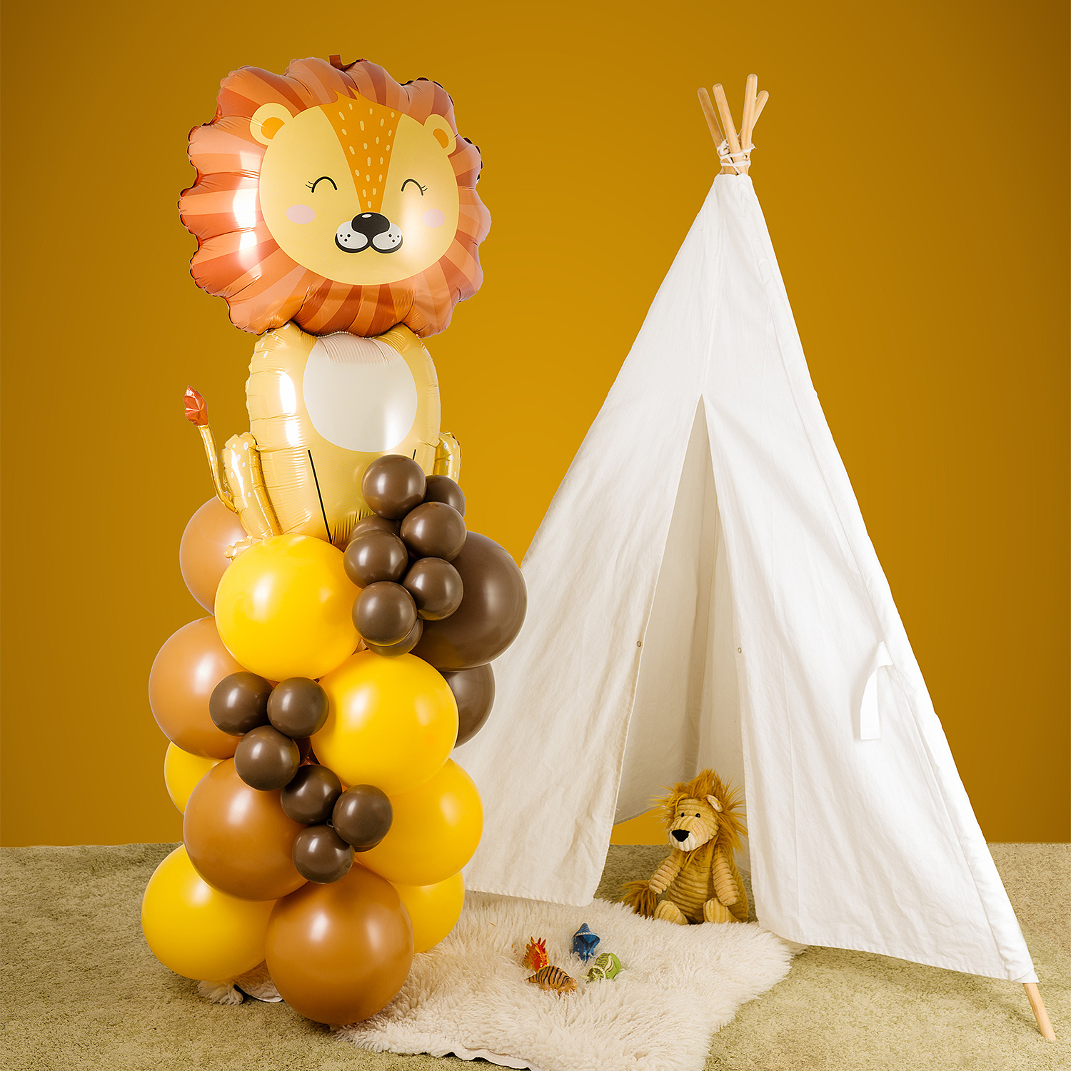 Balloonking Collection Ballons Enfants – Mighty Lion Kit – Set de Fête Complet