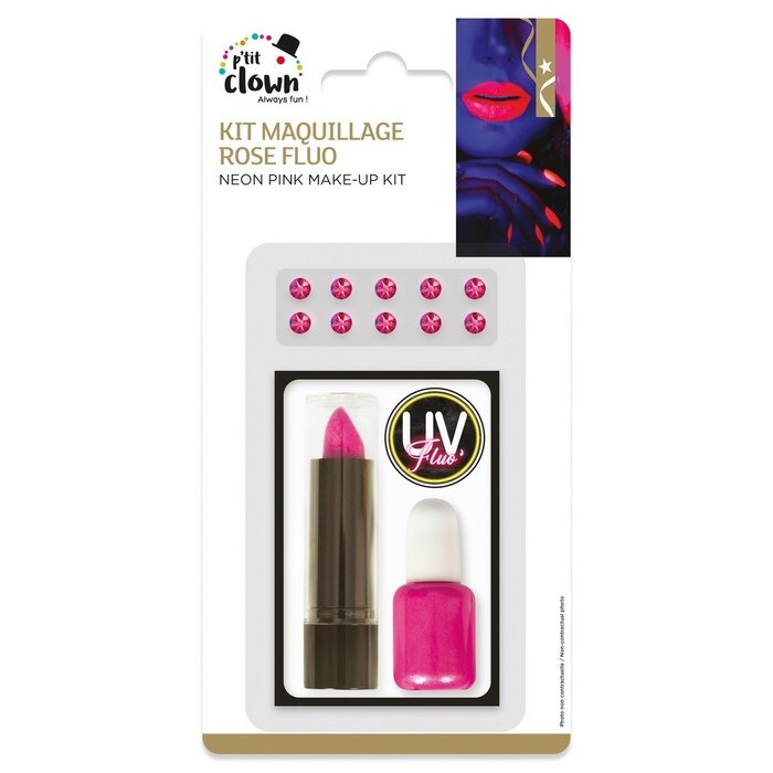 Ptit Clown Make‑up Kit – Neon Pink – UV‑Reactief
