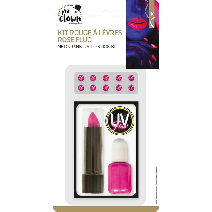 Ptit Clown Make‑up Kit – Neon Pink – UV‑Reactief