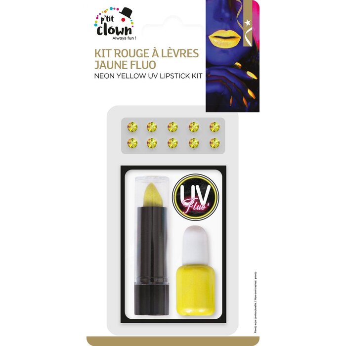 Ptit Clown Make‑up Kit – Neon Geel– UV‑Reactief